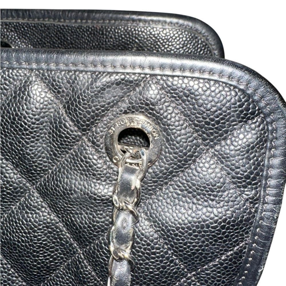 CHANEL Black Quilted Chain Shoulder Bag - Picture 8 of 14